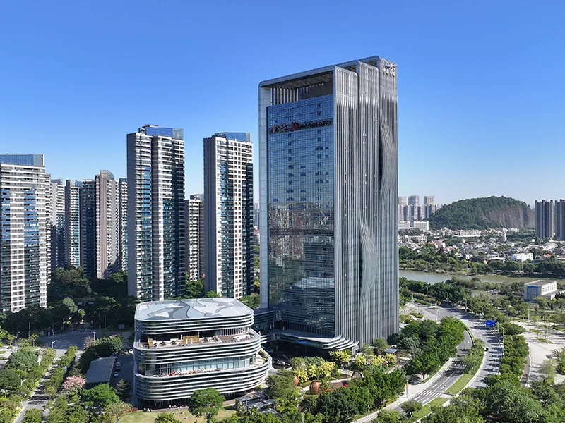 Exterior photograph of Guangzhou Nansha Jinmao Bay from CenturyStar's curtain wall portfolio