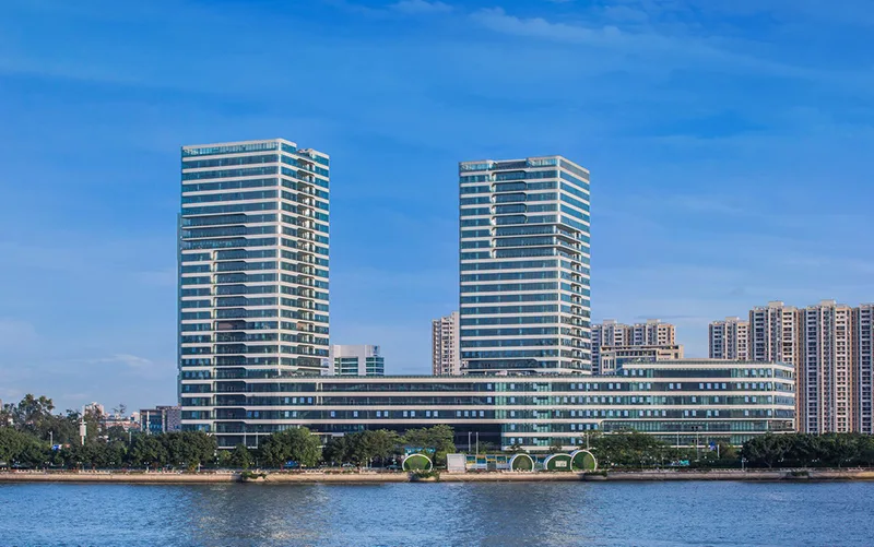Exterior photograph of the Guangzhou Press Cultural Center from CenturyStar's curtain wall portfolio